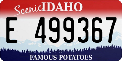 ID license plate E499367