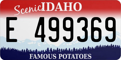 ID license plate E499369