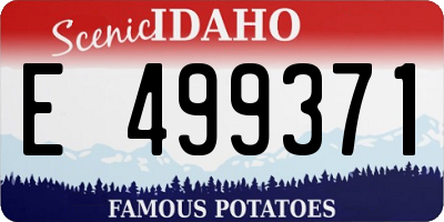 ID license plate E499371