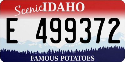 ID license plate E499372