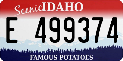 ID license plate E499374