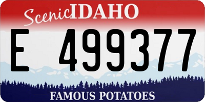 ID license plate E499377