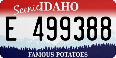 ID license plate E499388