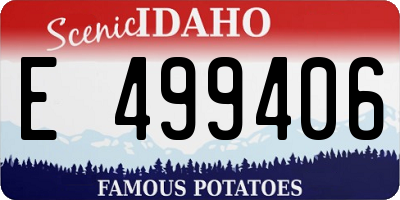 ID license plate E499406