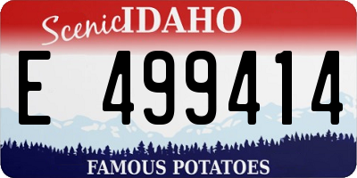 ID license plate E499414