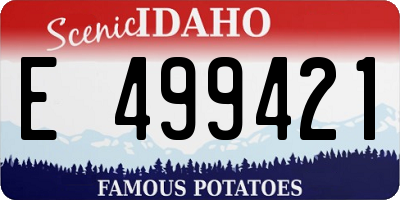 ID license plate E499421