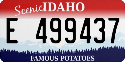 ID license plate E499437