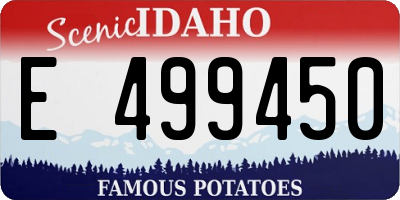 ID license plate E499450