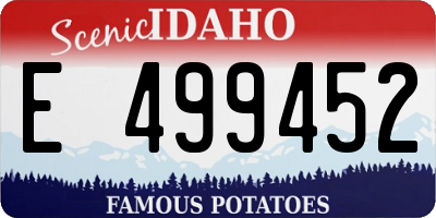ID license plate E499452