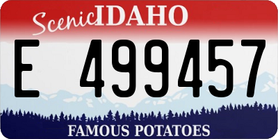 ID license plate E499457