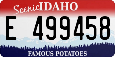 ID license plate E499458