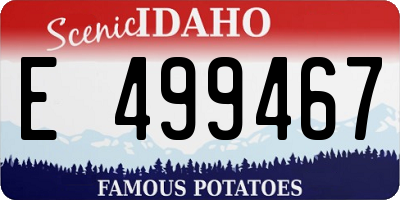 ID license plate E499467