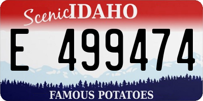 ID license plate E499474