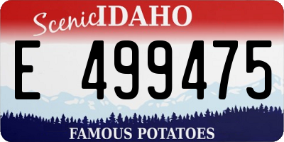 ID license plate E499475