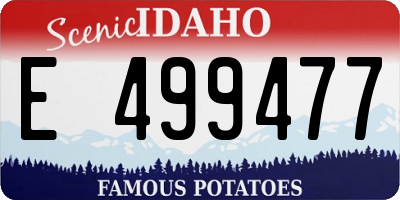 ID license plate E499477