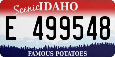 ID license plate E499548