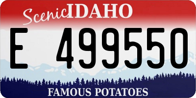 ID license plate E499550