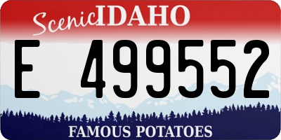 ID license plate E499552