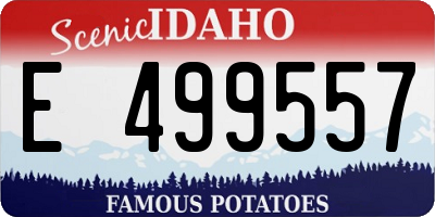 ID license plate E499557