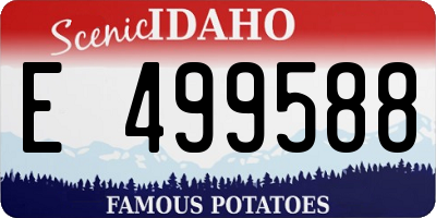 ID license plate E499588