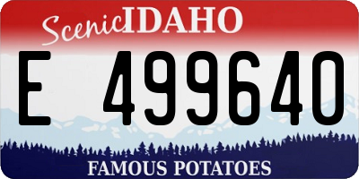ID license plate E499640