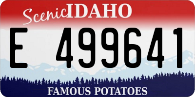 ID license plate E499641