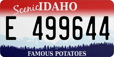ID license plate E499644