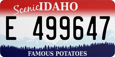 ID license plate E499647