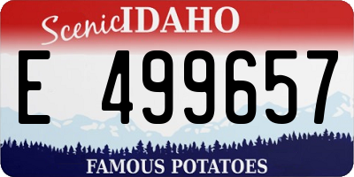 ID license plate E499657