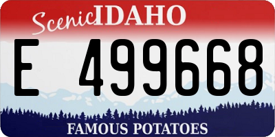 ID license plate E499668
