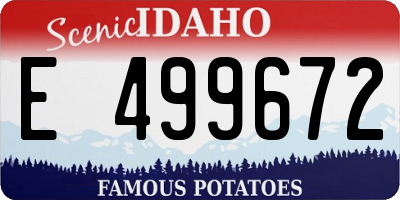 ID license plate E499672