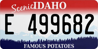 ID license plate E499682