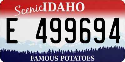 ID license plate E499694