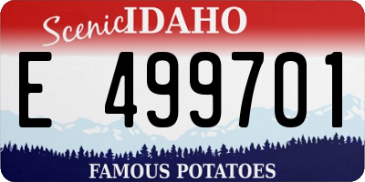 ID license plate E499701