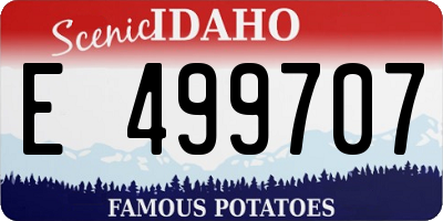 ID license plate E499707