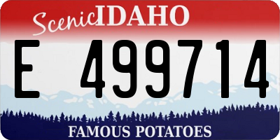 ID license plate E499714