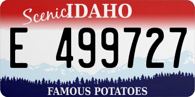ID license plate E499727