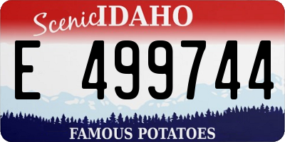 ID license plate E499744