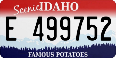 ID license plate E499752