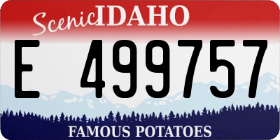 ID license plate E499757