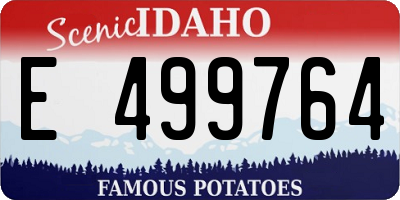 ID license plate E499764