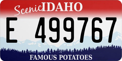 ID license plate E499767