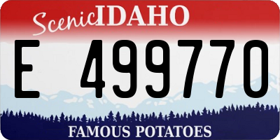 ID license plate E499770