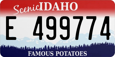 ID license plate E499774