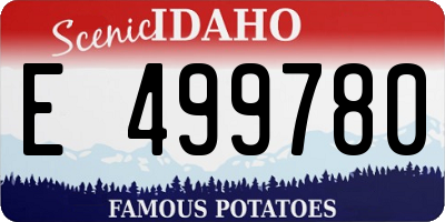 ID license plate E499780