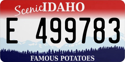 ID license plate E499783