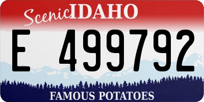 ID license plate E499792