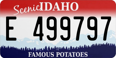 ID license plate E499797