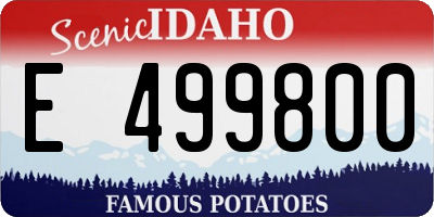 ID license plate E499800