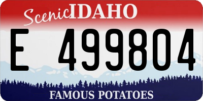 ID license plate E499804